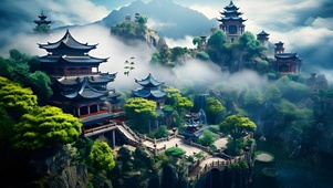 国风山水世界