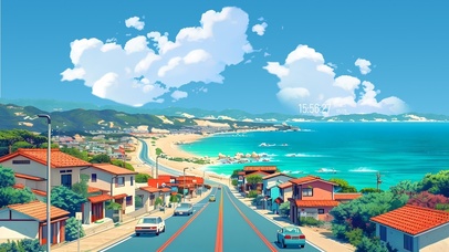 白云下的环海公路