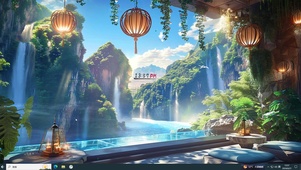 壮丽山川瀑布