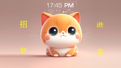 卡通招财猫新年新气象招财进宝