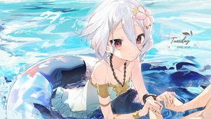 4K 盛夏泳池少女