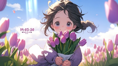 动漫郁金香女孩