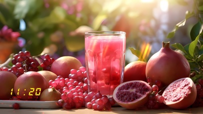 清新护眼石榴汁