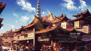 古镇的天空