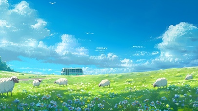 4K唯美治愈春日草原