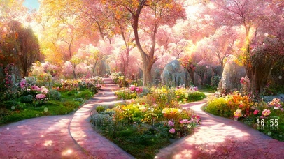  4k治愈唯美花园