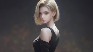 清纯气质短发美女