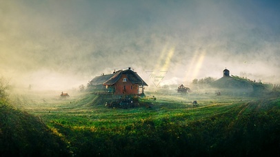 治愈护眼迷雾青丘小屋
