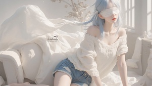 温暖毛衣女孩