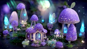 紫色蘑菇屋