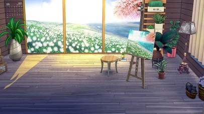 飞进画室的夏日蒲公英