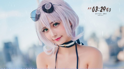 4K短发cos美少女