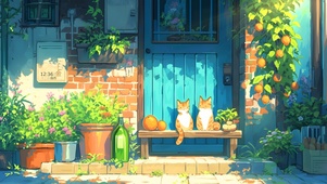 可爱阳光橘猫