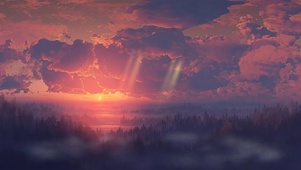 夕阳下的景色