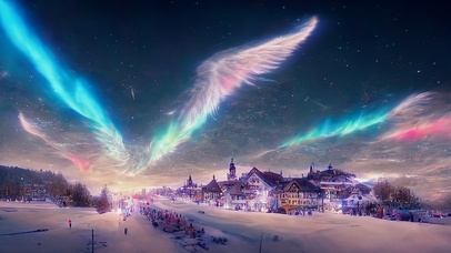 ai艺术  星空翅膀