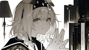 黑白少女-澄闪