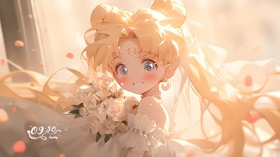 月野兔 白色婚纱