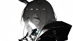 黑白冷漠少女-阿米娅