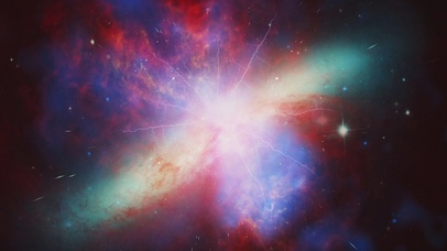 4K旋转闪电星云