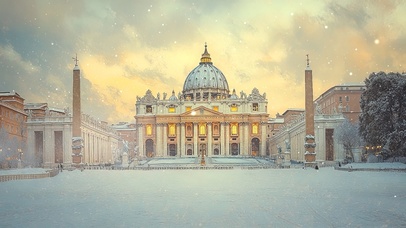 雪中的白色宫殿