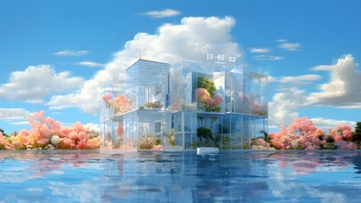 治愈阳光玻璃花房