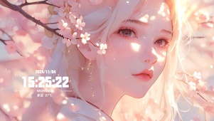 唯美樱花古风美女