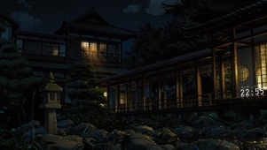 治愈夜晚庭院