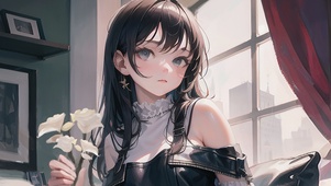 拿花女孩