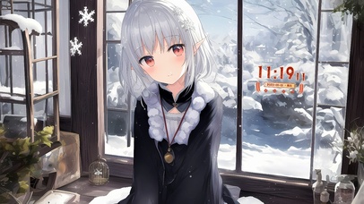 4K清纯可爱雪天房间美少女