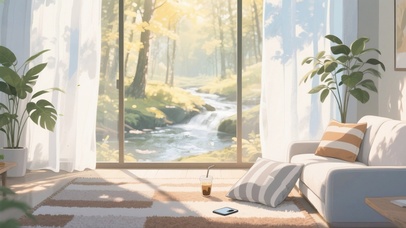 客厅窗外的风景