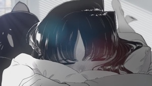 趴在枕头上の古见