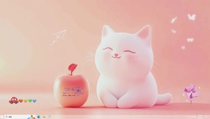 简约AI小猫壁纸-桌面主题