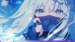 长发女孩桌面主题