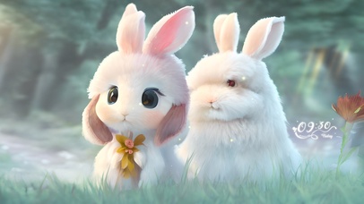 4K 治愈超萌兔兔