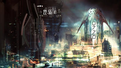 4k 赛博朋克未来科技城市