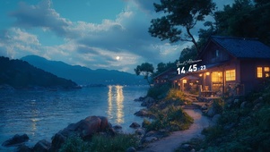 温馨江畔小屋