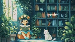 童话书屋AI插画