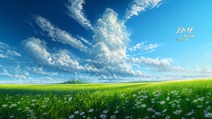 蓝清新 花海