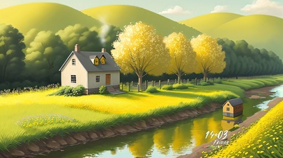 温馨护眼秋水田园居