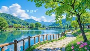 护眼公园风景