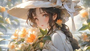 捧花女孩