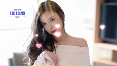 清纯性感一字肩美女