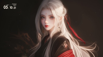 古风白发少女