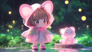 下雨天小萝莉
