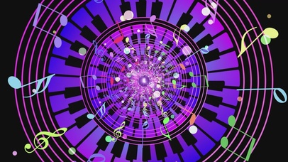 音符旋转穿梭
