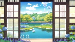 日式门房上的风铃