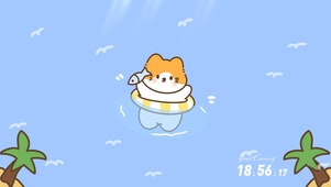 游泳小猫