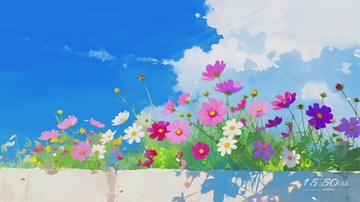 清新护眼小花墙