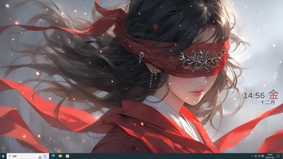 4K唯美古风蒙眼美女