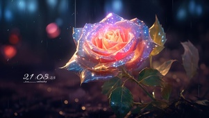 雨中玫瑰